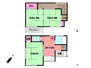 中古一戸建て（オーナーチェンジ） 船橋市芝山7丁目 間取図