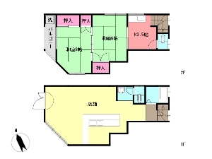 店舗付住宅 船橋市高根台7丁目 間取図