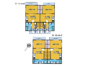 一棟売りアパート 船橋市高根台7丁目 間取図