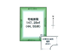 土地 船橋市松が丘3丁目 区画図