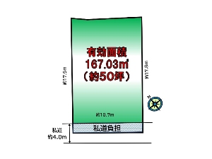 土地 船橋市松が丘4丁目 区画図