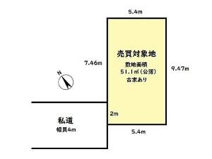 土地 船橋市市場4丁目 区画図