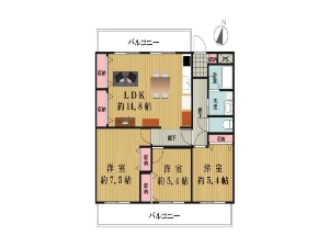 コープ野村夏見1号棟 船橋市夏見台4丁目 間取図