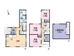 新築一戸建て 船橋市芝山7丁目 間取図