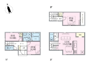 新築一戸建て 船橋市北本町2丁目 間取図