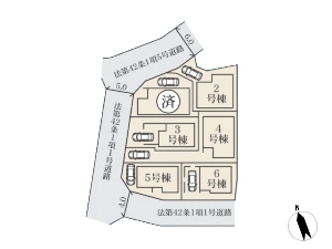 新築一戸建て 船橋市北本町2丁目 配置図