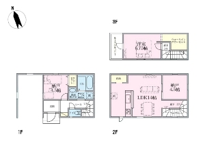 新築一戸建て 船橋市北本町2丁目 間取図