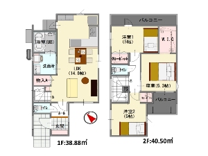 新築一戸建て 船橋市坪井西1丁目 間取図