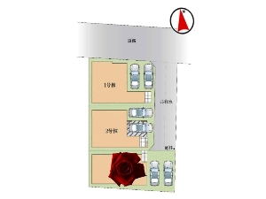 新築一戸建て 船橋市薬円台3丁目 配置図