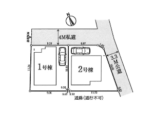 新築一戸建て 船橋市夏見6丁目 配置図