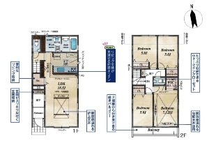 新築一戸建て 船橋市夏見台3丁目 間取図