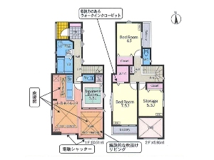 新築一戸建て 船橋市夏見5丁目 間取図