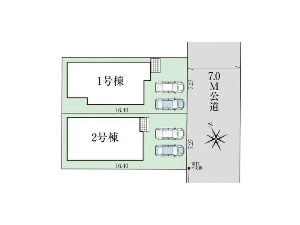 新築一戸建て 船橋市日の出2丁目 配置図