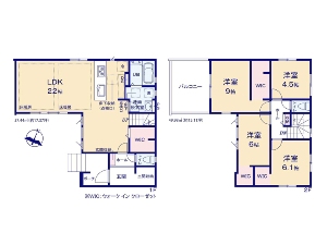 新築一戸建て 船橋市西習志野1丁目 間取図