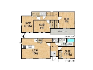 新築一戸建て 船橋市習志野台5丁目 間取図