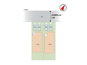 新築一戸建て 船橋市習志野台6丁目 配置図