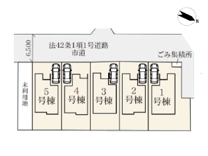 新築一戸建て 船橋市前原東5丁目 配置図