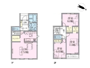 新築一戸建て 船橋市前原東5丁目 間取図