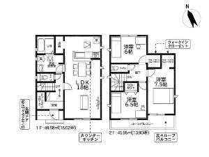 新築一戸建て 船橋市松が丘1丁目 間取図