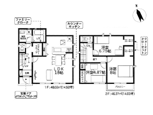 新築一戸建て 船橋市松が丘1丁目 間取図