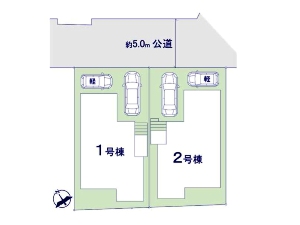 新築一戸建て 船橋市高根台3丁目 配置図