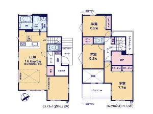 新築一戸建て 船橋市高根台3丁目 間取図