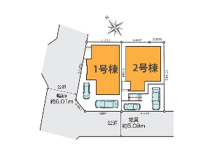 新築一戸建て 船橋市松が丘4丁目 配置図