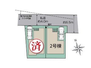 新築一戸建て 船橋市夏見台1丁目 配置図