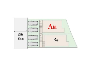 新築一戸建て 船橋市北本町2丁目 配置図