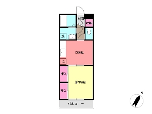 ハッピーハイツみなと 船橋 賃貸マンション 間取図