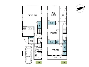 中古一戸建て 船橋市日の出2丁目 間取図