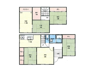 中古一戸建て 船橋市新高根6丁目 間取図